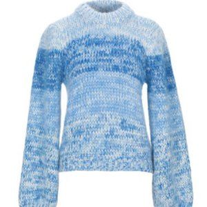 Ganni Blue Mohair & Wool sweater New with Tag XS